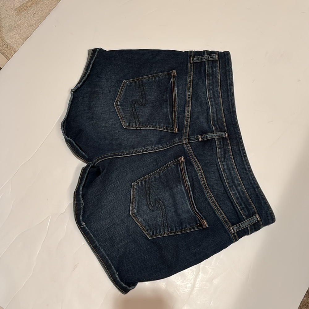 Silver Jeans Dark Blue Jean Shorts 29 Suki 2 buttons - Picture 3 of 10